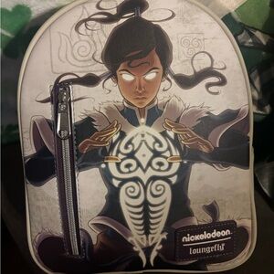 Loungefly Avatar Korra Mini Backpack in White, Black, Purple